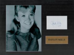 Hayley Mills 16x12 inch mounted signature piece includes signed album page and stunning vintage