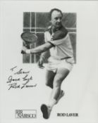 Rod Laver signed 10x8 inch black and white promo photo dedicated. Good condition. All autographs