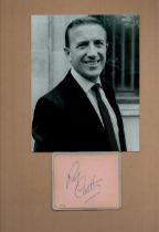 Roy Castle signed 6x4 inch album page and 10x8 inch black and white photo. Good condition. All