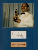 Ben Kingsley 16x12 inch mounted signature piece includes signed white card and colour photo. Good