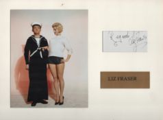 Liz Fraser signed 16x12 inch mounted signature piece includes signed white card and colour photo.
