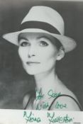 Fiona Fullerton signed 6x4 inch black and white photo dedicated. Good condition. All autographs come