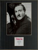 Leslie Phillips signed 16x12 inch mounted Carry On black and white photo. Good condition. All