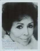 Dana Wynter signed 10x8 inch black and white photo dedicated. Good condition. All autographs come