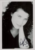 Daphne Zuniga signed 7x5 inch black and white photo. Good condition. All autographs come with a
