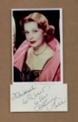Arlene Dahl small signature piece with unsigned 6x4inch colour photo. Good condition. All autographs