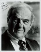Karl Malden signed 10x8 inch black and white photo dedicated. Good condition. All autographs come