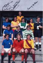 Autographed RANGERS 12 x 8 Photo : Col, depicting a wonderful image showing Scotland's Team of the