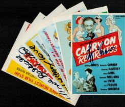 Liz Fraser Carry On Collection 6 assorted signed 6x4 colour promo post cards includes Carry On
