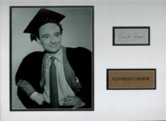 Kenneth Connor 16x12 inch mounted signature piece includes signed album page and vintage black and