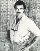 Tom Selleck signed 10x8 inch black and white photo dedicated. Good condition. All autographs come
