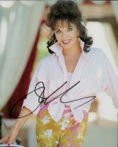 Joan Collins signed 10x8 inch magazine colour photo. Good condition. All autographs come with a