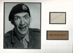 Bernard Bresslaw 16x12 inch mounted signature piece includes signed album page and fantastic black