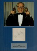 Lord Richard Attenborough 16x12 inch mounted signature piece includes signed album page and colour