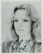 Hayley Mills signed 10x8 inch black and white photo. Dedicated. Good condition. All autographs