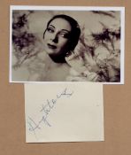 Rosella Hightower signed album page with unsigned 6x4inch black and white photo. Good condition. All