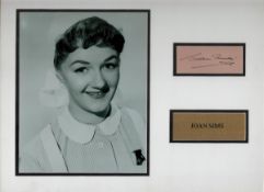 Joan Sims 16x12 inch mounted signature piece includes signed album page and stunning black and white