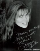 Deborah Shelton signed 10x8 inch black and white photo. Good condition. All autographs come with a