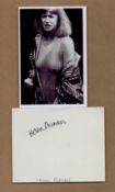 Helen Mirren signed album page with unsigned 6x4inch black and white photo. Good condition. All
