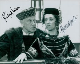 Richard Wilson and Maureen Lipman signed 10x8 inch black and white photo. Good condition. All