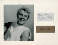 Dilys Laye 14x12 inch overall mounted signature piece includes signed white card and vintage black