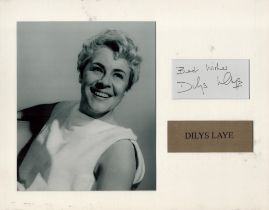 Dilys Laye 14x12 inch overall mounted signature piece includes signed white card and vintage black