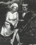 Liz Fraser and Norman Wisdom signed 10x8 inch black and white photo. Good condition. All