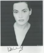 Kate Winslet signed black and white photo. Measures 8"x10" appx. Good condition. All autographs come
