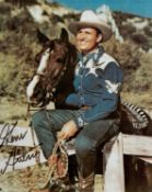 Gene Autry signed 10x8 inch colour photo. Good condition. All autographs come with a Certificate