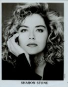 Sharon Stone signed 10x8 inch black and white promo photo. Good condition. All autographs come