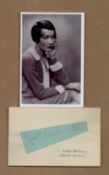 Adelle Astaire irregular cut signature with unsigned 6x4inch black and white photo. Good