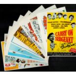 Carry On collection 10, assorted colour promo post cards includes some legendary names such as