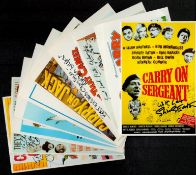 Carry On collection 10, assorted colour promo post cards includes some legendary names such as