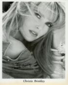 Christine Brinkley signed 10x8 inch black and white promo photo dedicated. Good condition. All