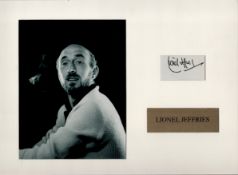 Lionel Jeffries 16x12 inch mounted signature piece includes signed white card and vintage black