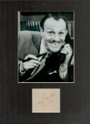 Terry Thomas 16x12 inch mounted signature piece includes signed album page and vintage black and
