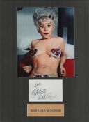 Barbara Windsor 16x12 inch mounted signature piece includes signed white card and a colour Carry