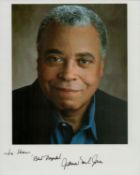 James Earl Jones signed 10x8 inch colour photo dedicated. Good condition. All autographs come with a