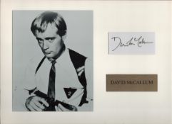 David McCallum 16x12 inch mounted signature piece includes signed white card and Man from Uncle