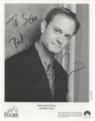 David Hyde Pierce signed black and white photo. Dedicated. 8"x10" appx. Good condition. All