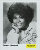 Dionne Warwick signed 10x8 inch black and white promo photo. Good condition. All autographs come