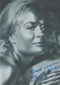 Shirley Eaton signed 7x5 inch Goldfinger black and white photo. Good condition. All autographs