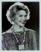 Ellen Burstyn signed 10x8 inch black and white photo dedicated. Good condition. All autographs