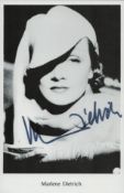 Marlene Dietrich signed 6x4 inch promo photo. Good condition. All autographs come with a Certificate