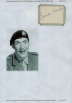 Bernard Bresslaw signed album page affixed to A4 black and white page with photo image. Good