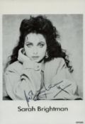 Sarah Brightman signed 6x4inch black and white photo. Good condition. All autographs come with a