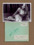 Linda Hayden and Annette Crosbie signed album photo with unsigned 6x4inch black and white photo of
