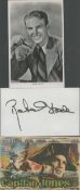 Robert Stack signed autograph card 5x3 Inch include black and white photo 5.5x3.5 Inch plus a