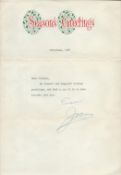 Joan Crawford signed Christmas letter dated 1964. Good condition. All autographs come with a