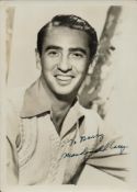 Macdonald Carey signed 7x5 inch sepia vintage photo. Dedicated. Good condition. All autographs